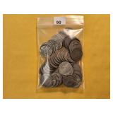 Fifty Mixed US Nickels