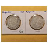 Two Better Date Morgan Silver Dollars
