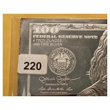 Four Troy Ounce .999 Fine Silver Bar