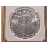 NGC 1990 American Silver Eagle in MS69