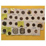 Twenty-eight Mixed World Coins