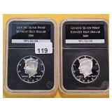 Two GEM Proof Kennedy Silver Half Dollars