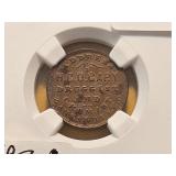 NGC Civil War Token in MS62 BN