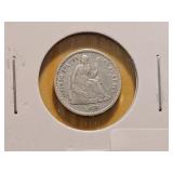 1861 Seated Liberty Silver Half Dime