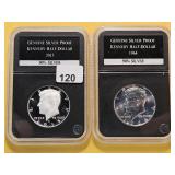 Two GEM Proof Kennedy Silver Half Dollars