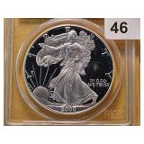 PCGS 2000 American Silver Eagle in PR69DCAM