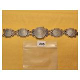 Mexican Silver 5-Coin Bracelet