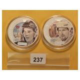 Two 1-Troy Ounce .999 Fine Silver Rounds