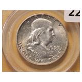PCGS 1959 Franklin Silver 50c in MS65 FBL