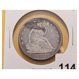 Little Better 1859 Seated Liberty Silver Half...