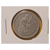 Better Grade 1854 Seated Liberty Silver Quarter