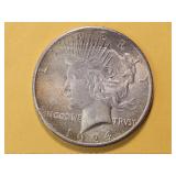 AU 1924 Peace Silver Dollar