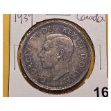 1939 Canada Silver Dollar