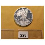 One Troy Ounce .999 Fine Silver Art Round