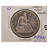 1849-O Seated Liberty Silver Half Dollar