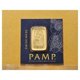 GOLD! PAMP 1 Gram .999 Fine Gold Bar