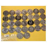 Thirty Mixed Eisenhower Dollars