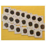 Twenty Mixed Canadian Large Cents
