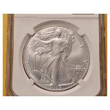 NGC 2025 American Silver Eagle in MS69