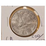 AU 1947 Panama Silver Balboa