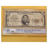 Series 1929 Five Dollar National Currency