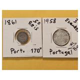 Two Portuguese Silver Coins