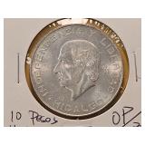 BU 1956 Mexico Silver 10 Pesos