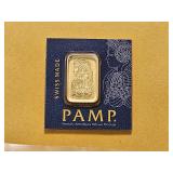 GOLD! PAMP 1 Gram .999 Fine Gold Bar