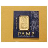 GOLD! PAMP 1 Gram .999 Fine Gold Bar