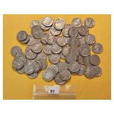 Seventy-Five Mixed Buffalo Nickels