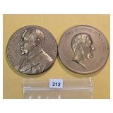 Two Large Bronze Presidential Medals