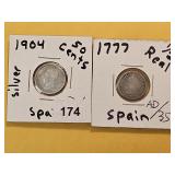 Two Silver Coins from Spain