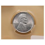 GEM! CACG 1943 Wheat Cent in MS66