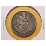 Better Date 1891 Seated Liberty Silver 50c