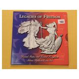 US and UK Silver Bullion Coin Set