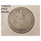 1868-S Seated Liberty Silver Half Dollar