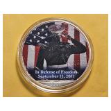 2001 Colorized American Silver Eagle