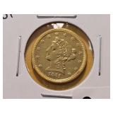 GOLD! Bright AU 1861 Liberty Head $2.5 Gold