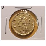 GOLD! Brilliant AU 1896 Liberty Head $2.5 Gold