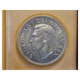 PCI 1952 Canada Silver Dollar in AU55