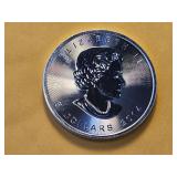 GEM! BU 2014 Canada Silver Five Dollar