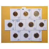 Ten Buffalo Nickels