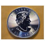 GEM! BU 2014 Canada Silver Five Dollar