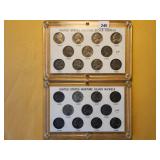 Two Sets Wartime Silver Nickels