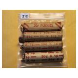 Four Rolls Canadian Cents