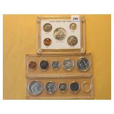 Three Silver US Type Sets
