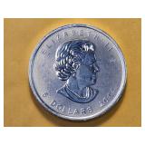 GEM! BU 2014 Canada Silver Five Dollar