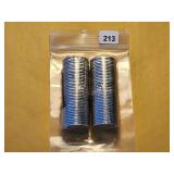 Two BU Rolls 2009 Canadian Twenty-Five Cents