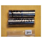 Two BU Rolls Canadian Five Cents