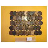 Fifty-Three Circulated Indian Head Cents